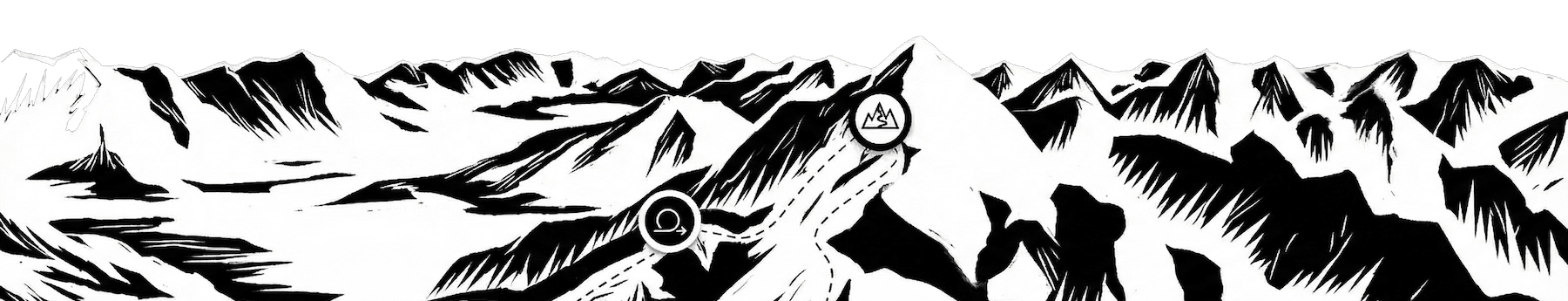Mountain landscape footer